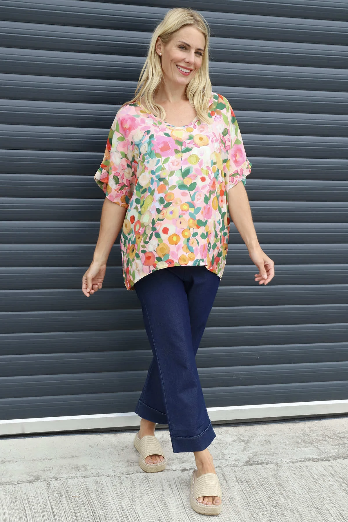 Luciella Print Top Pink 4 Luciella Print Top Pink - Image 2