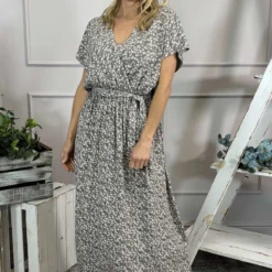 Aria Ditsy Dress Mocha