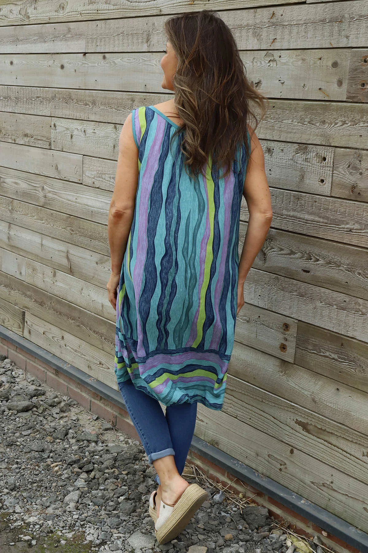 Amiah Stripe Tunic Jade Green 6 Amiah Stripe Tunic Jade Green - Image 4