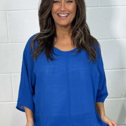 Isolde Linen Top Cobalt -Kitandkaboodal Store IMG 9933 3efc30f2 657d 4d51 9e58 061f6172b154