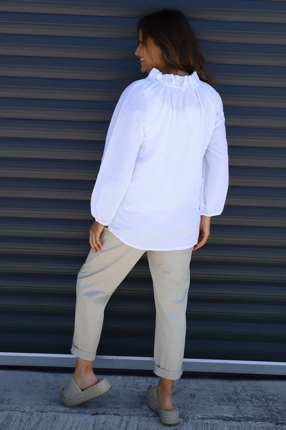 Charmaine Linen Top White 6 Charmaine Linen Top White - Image 4