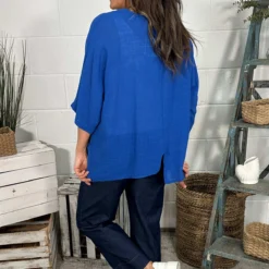 Isolde Linen Top Cobalt -Kitandkaboodal Store IMG 9946 de82b4e8 1380 48d1 adc4 6dbf928f8ca4