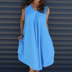 Charlene Sleeveless Dress Kingfisher