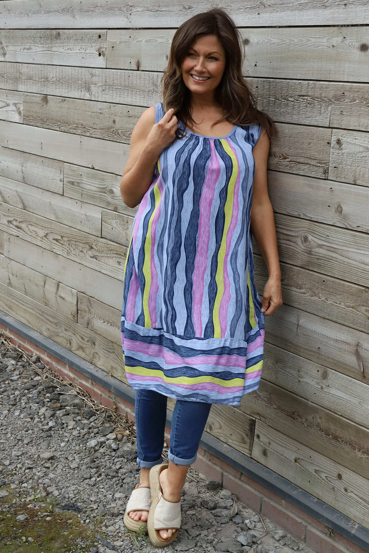 Amiah Stripe Tunic Blue 3 Amiah Stripe Tunic Blue
