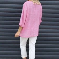 Caylen Stripe Cotton Top Fuchsia 9 Caylen Stripe Cotton Top Fuchsia -Kitandkaboodal Store IMG 9953 e8375acd 8d31 4a05 91cf 178f66629688