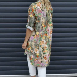 Amelia Bouquet Print Cotton Shirt Khaki 9 Amelia Bouquet Print Cotton Shirt Khaki -Kitandkaboodal Store IMG 9974 85100507 5618 48dc a95a bab9b13dabc2