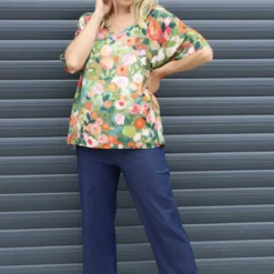 Luciella Print Top Khaki -Kitandkaboodal Store IMG 9975 3624d5c0 557f 44e6 9b08 2ba095e348de