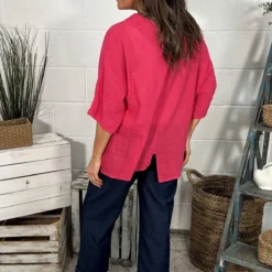 Isolde Linen Top Hot Pink -Kitandkaboodal Store IMG 9980 89fccb7e 4c39 4fdf 934f 71ba596b1688