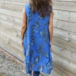 Carrie Sleeveless Pattern Cotton Dress Cobalt -Kitandkaboodal Store IMG 9986 68ccef93 9a0e 45d2 8321 cbcde60a0f60