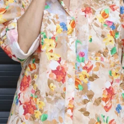 Amelia Bouquet Print Cotton Shirt Camel -Kitandkaboodal Store IMG 9991 73685a30 4685 4342 bff6 6315c4e82551