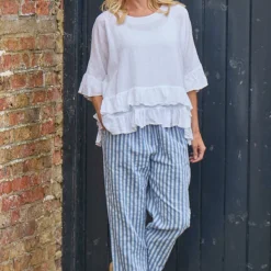 Allena Frill Top White