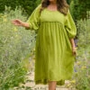 Morianna Cotton Dress Green