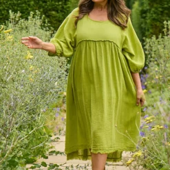 Morianna Cotton Dress Green