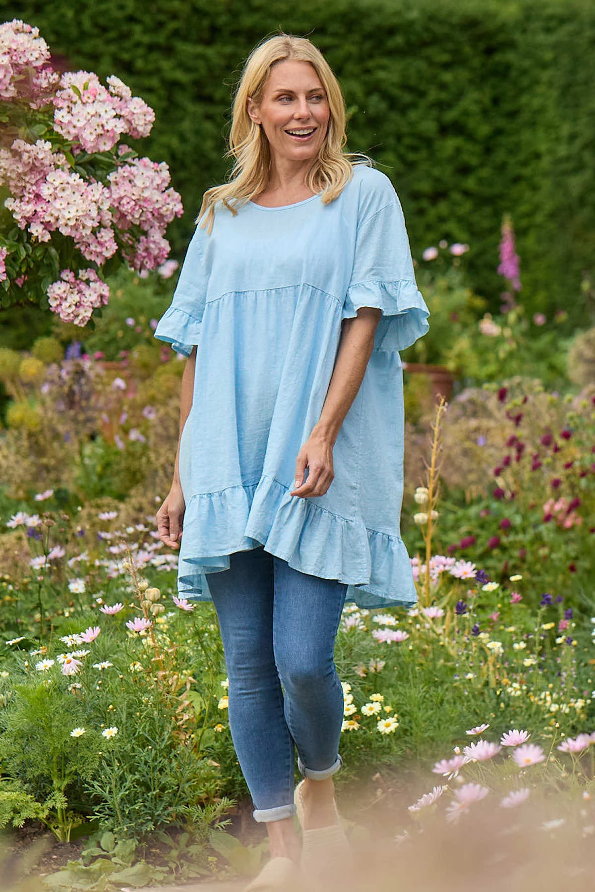 Pamber Linen Tunic Light Blue 3 Pamber Linen Tunic Light Blue