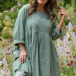 Zouch Linen Dress Khaki