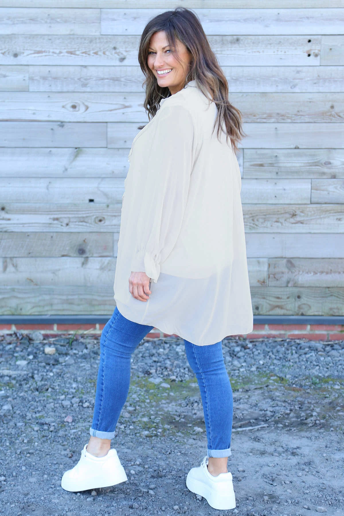 Dorota Shirt Tunic Stone 6 Dorota Shirt Tunic Stone - Image 4