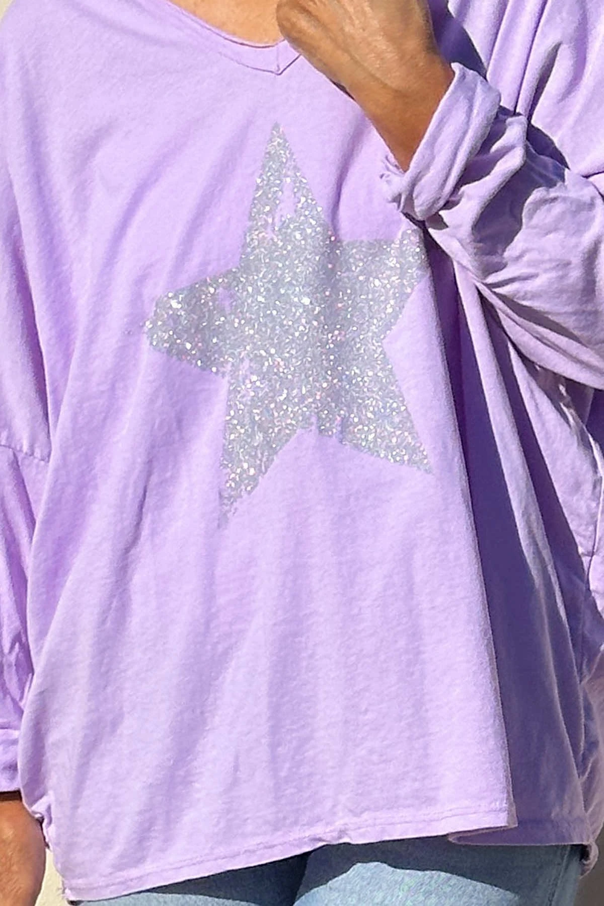 Briony Star Cotton Top Lilac 5 Briony Star Cotton Top Lilac - Image 3