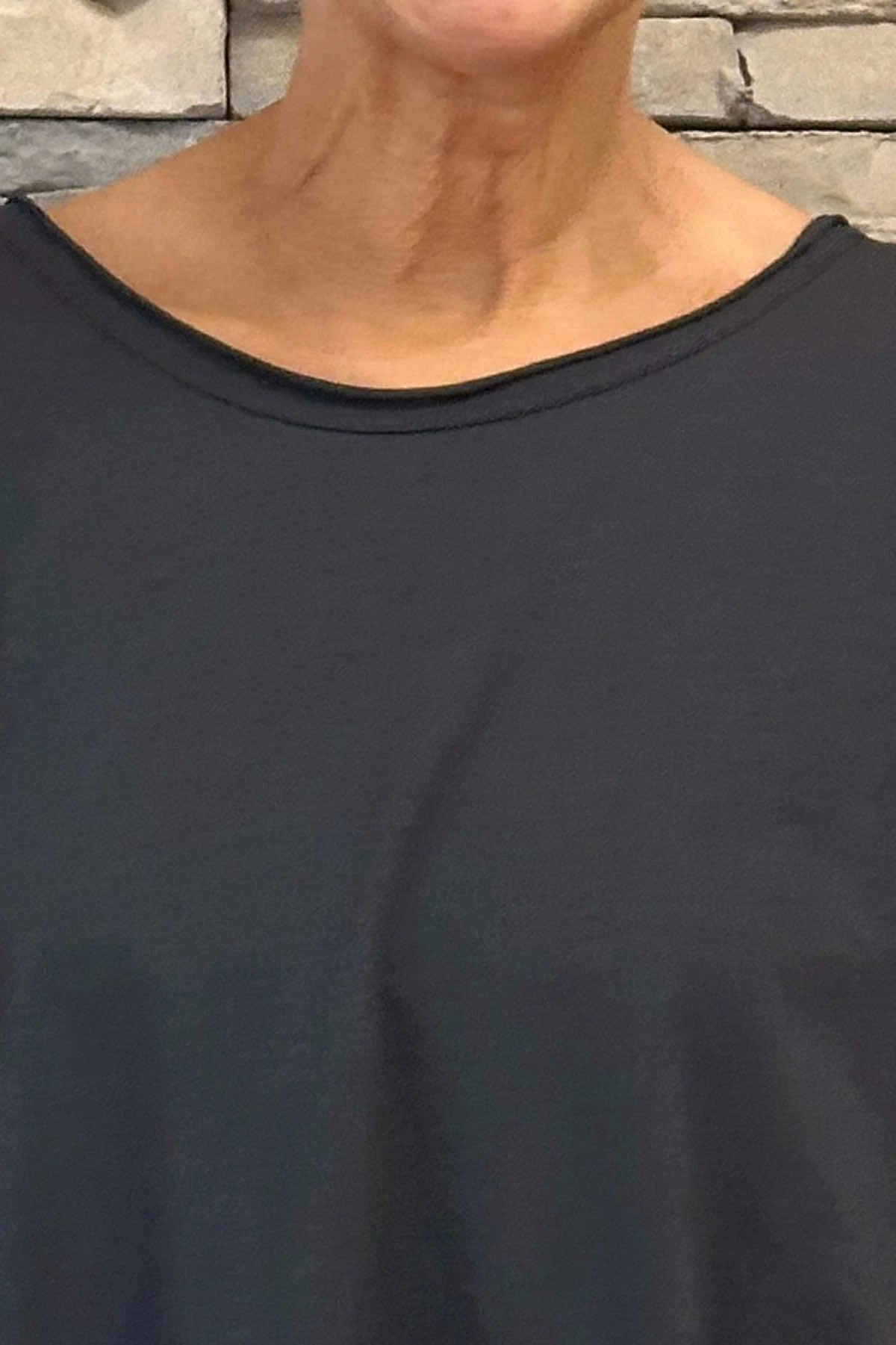 Amber Cotton Top Charcoal 4 Amber Cotton Top Charcoal - Image 2