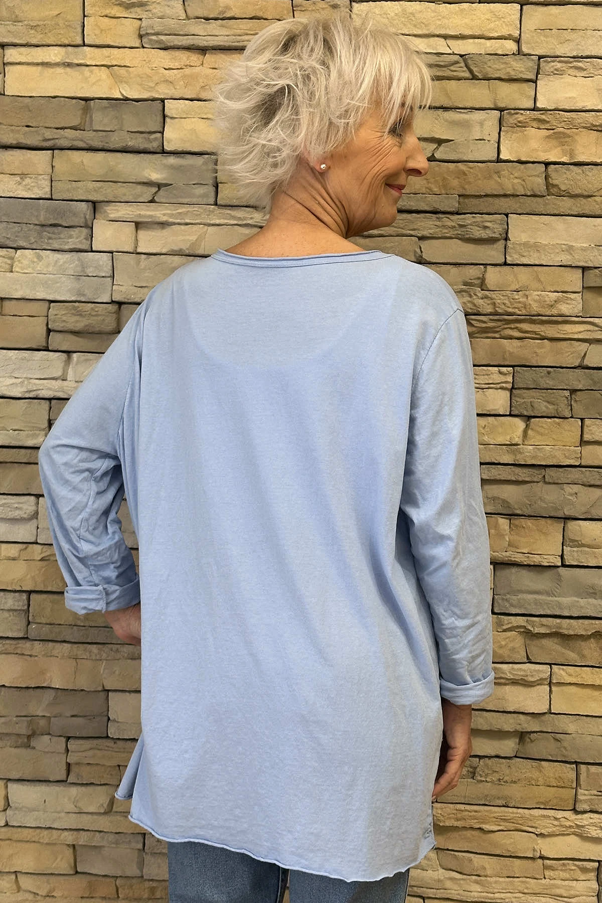 Amber Cotton Top Powder Blue 6 Amber Cotton Top Powder Blue - Image 4