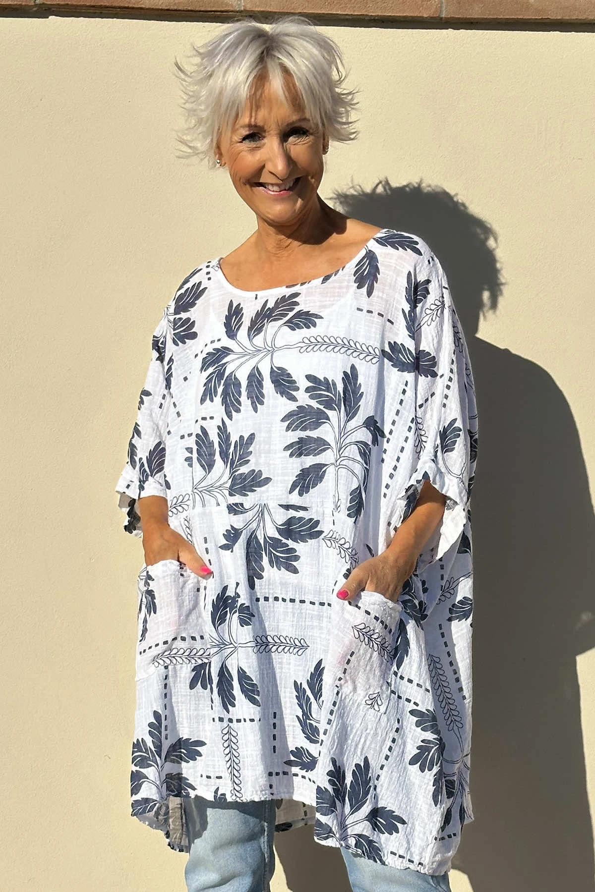 Bowie Print Cotton Top White 4 Bowie Print Cotton Top White - Image 2