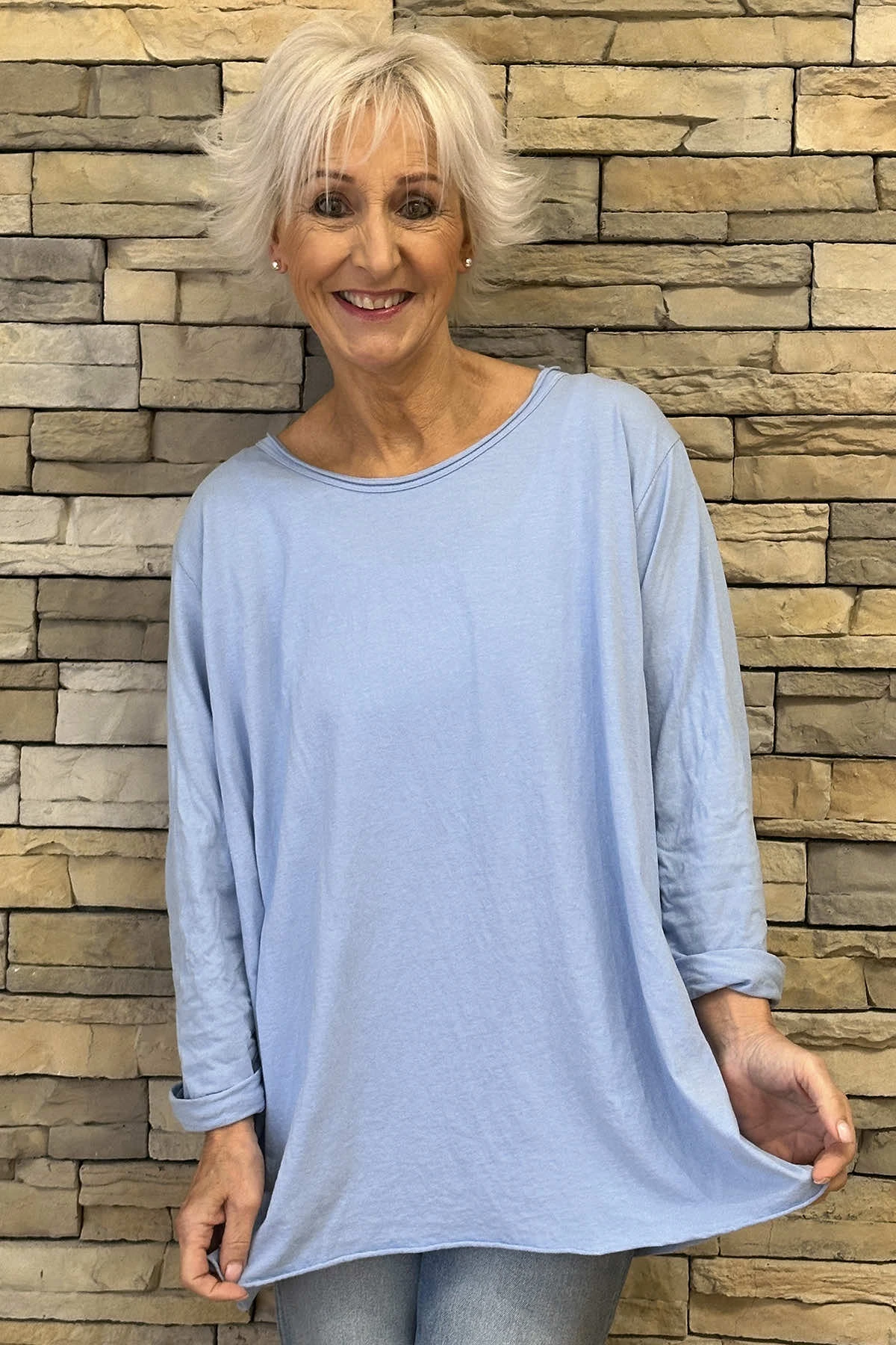 Amber Cotton Top Powder Blue 3 Amber Cotton Top Powder Blue