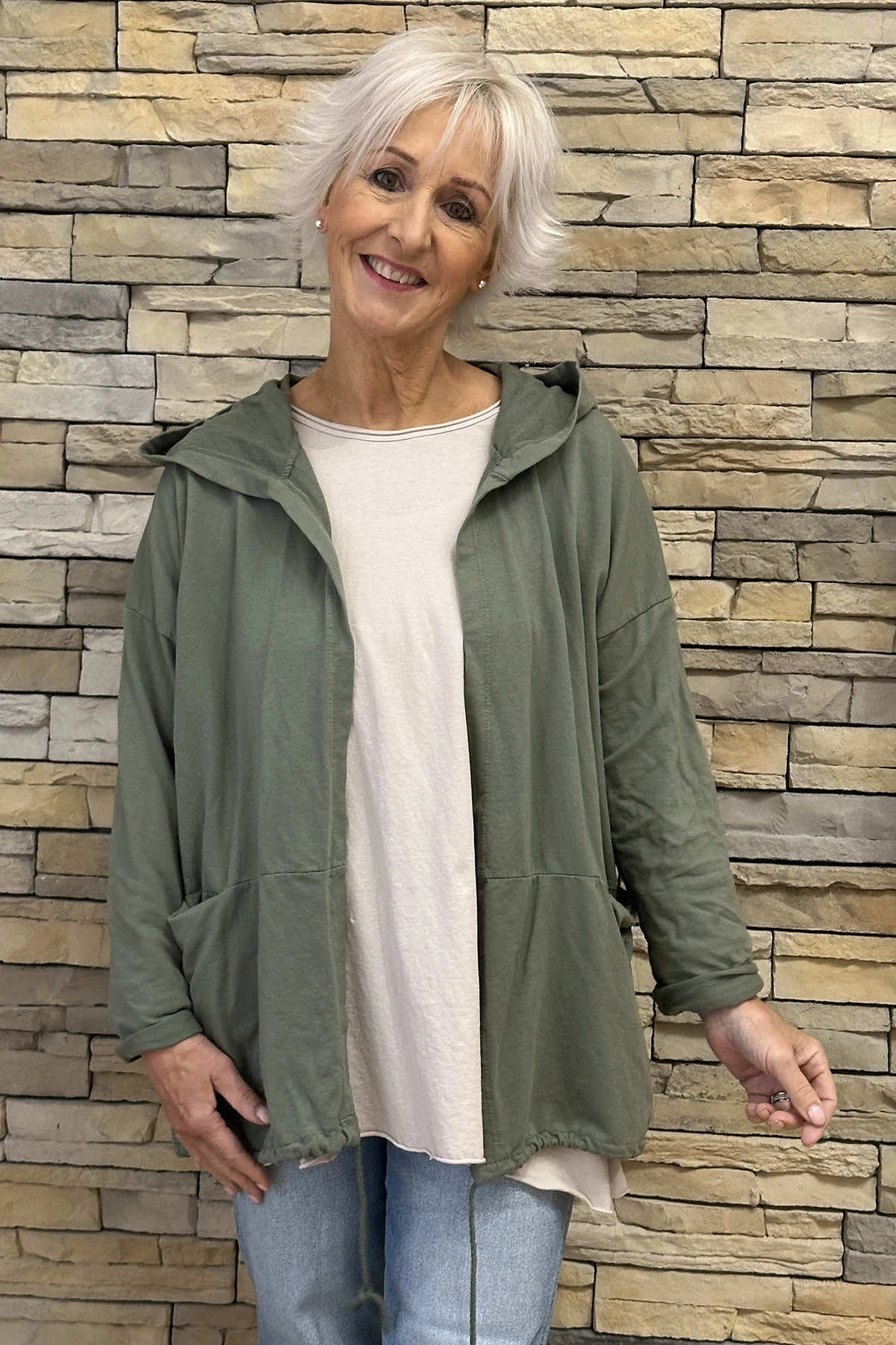 Amber Cotton Top Stone 4 Amber Cotton Top Stone - Image 2