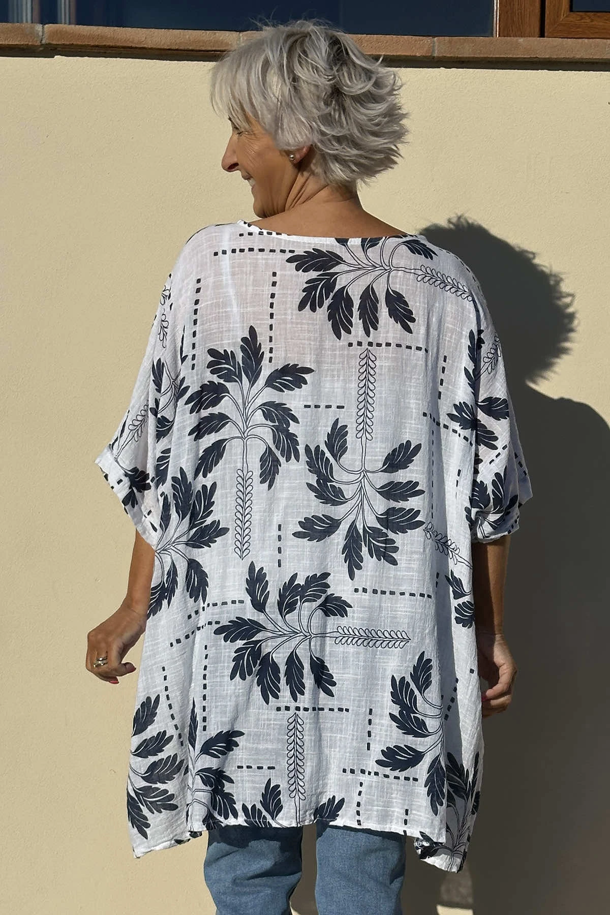 Bowie Print Cotton Top White 6 Bowie Print Cotton Top White - Image 4