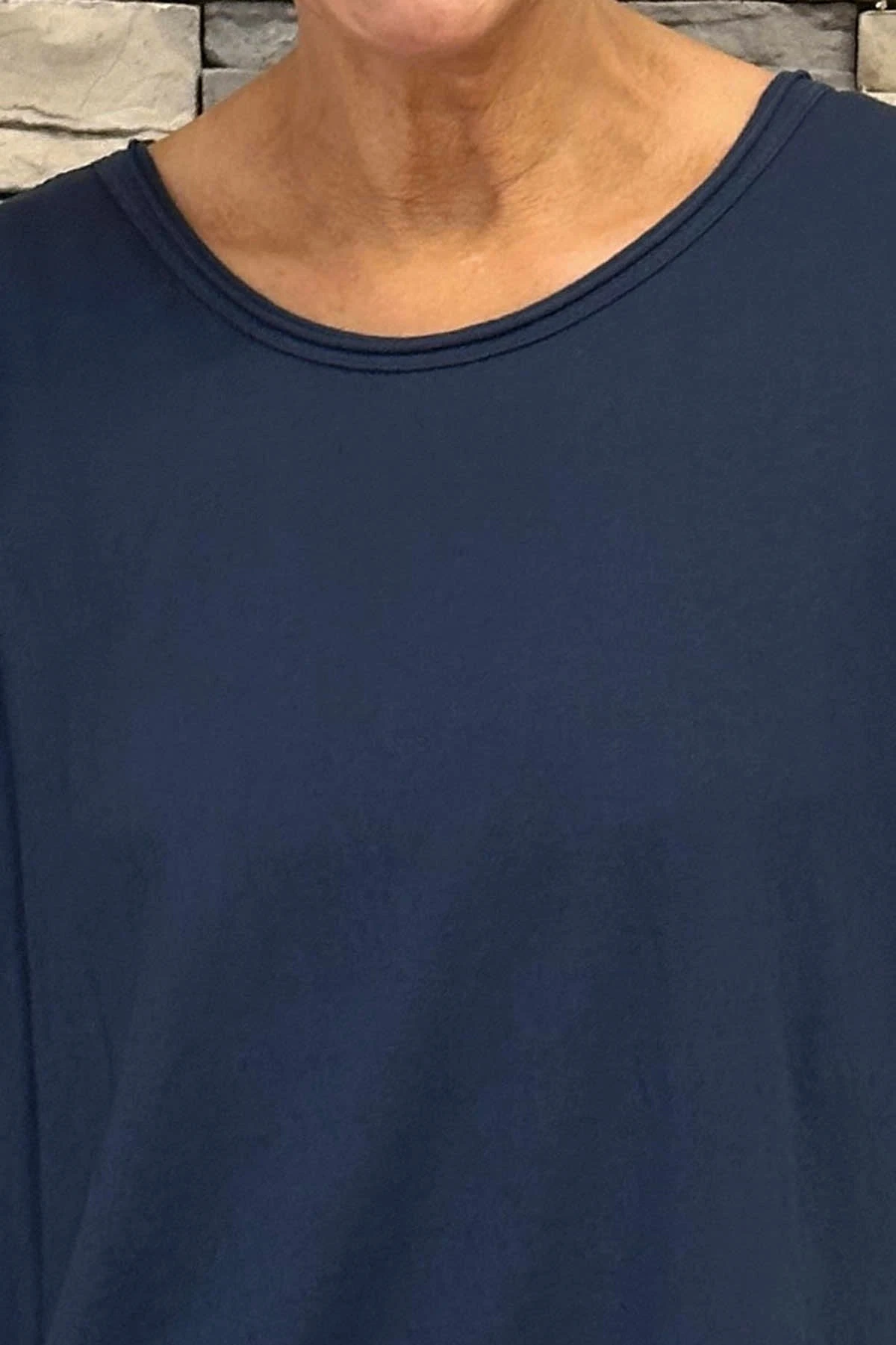 Amber Cotton Top Navy 5 Amber Cotton Top Navy - Image 3