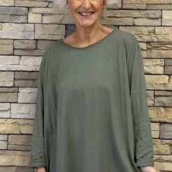 Amber Cotton Top Khaki