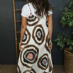 Silvia Strap Print Dress Cocoa 9 Silvia Strap Print Dress Cocoa -Kitandkaboodal Store silviacocoa3J